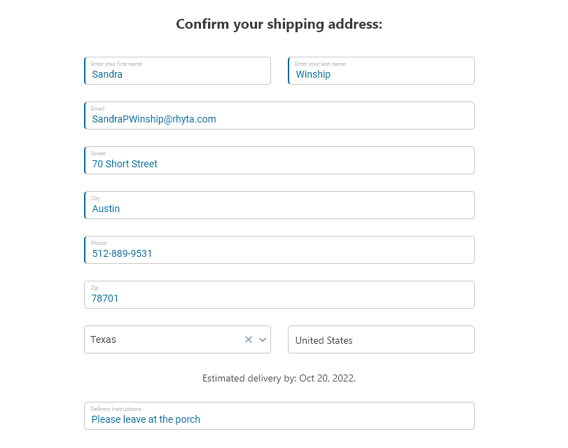Address Request and Gift Selection tools